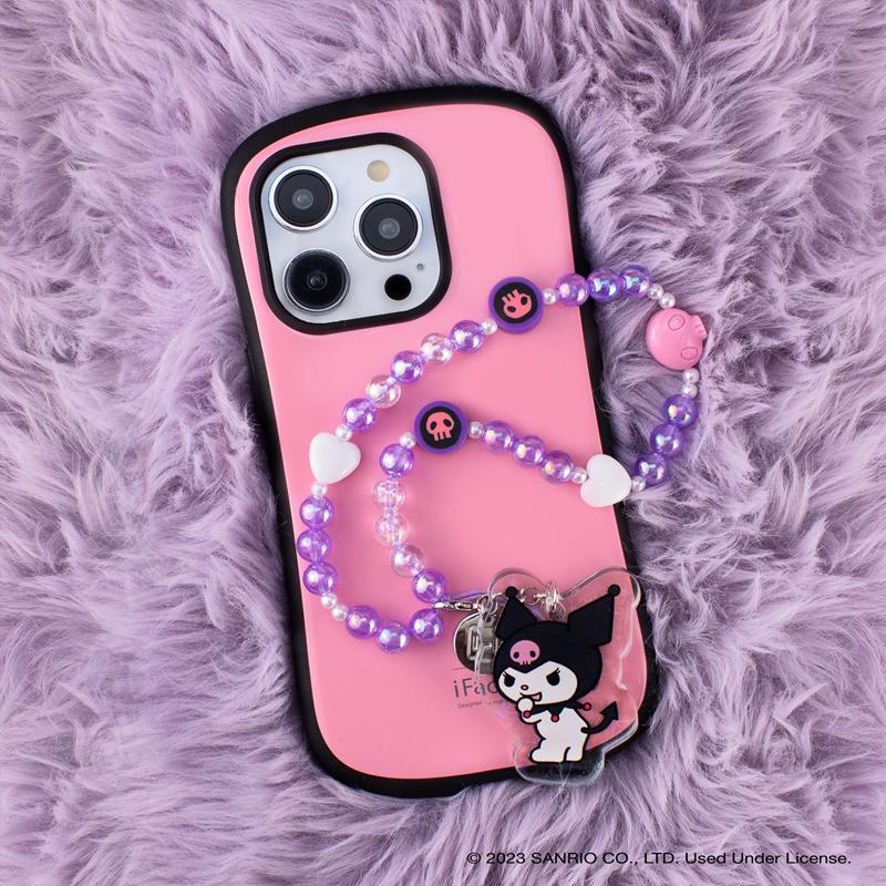 Sanrio Kuromi Beaded Charm Mobile Phone Sanrio Characters Wrist Straps  USA |  RIVQG-6951