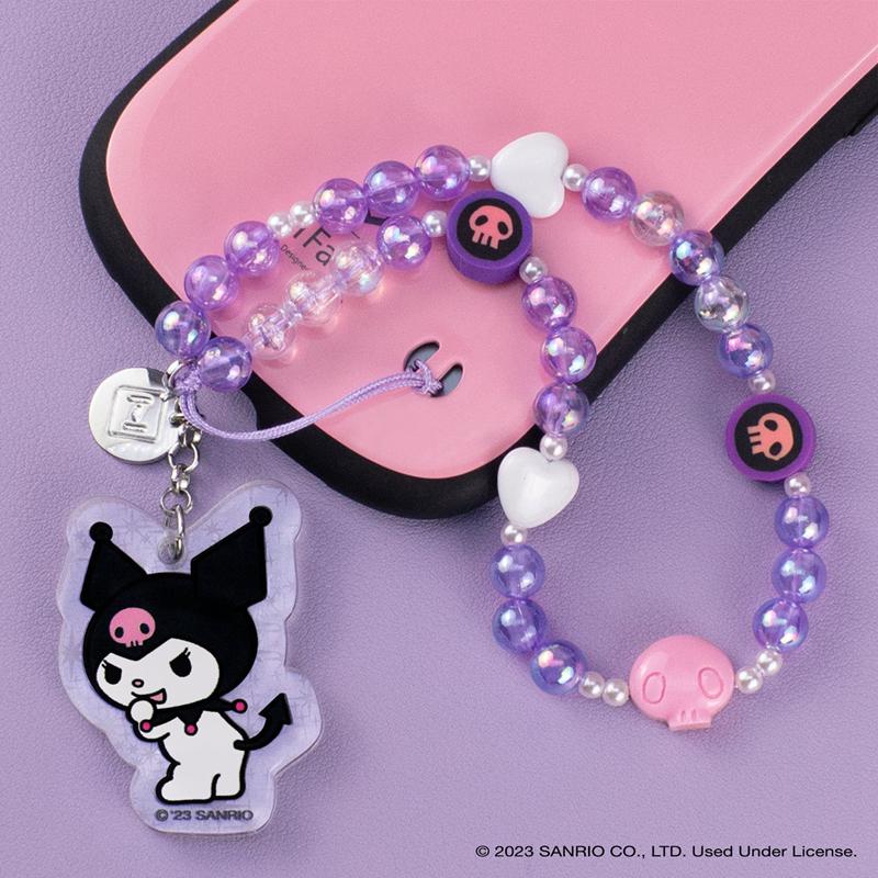 Sanrio Kuromi Beaded Charm Mobile Phone Sanrio Characters Wrist Straps  USA |  RIVQG-6951