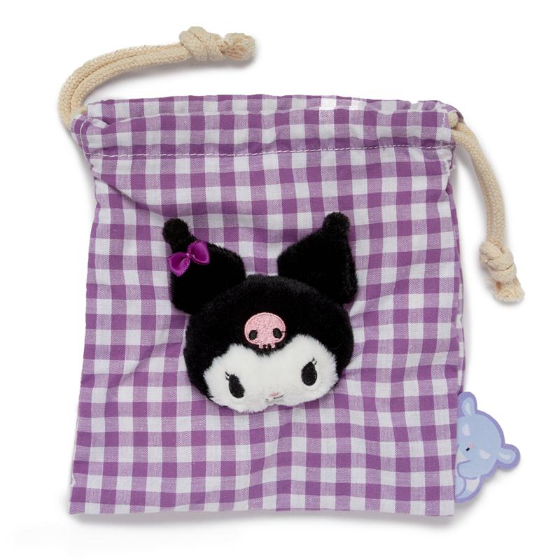 Sanrio Kuromi Drawst(Gingham Cafe Series) Bags Pouch  USA |  QJSYE-6284