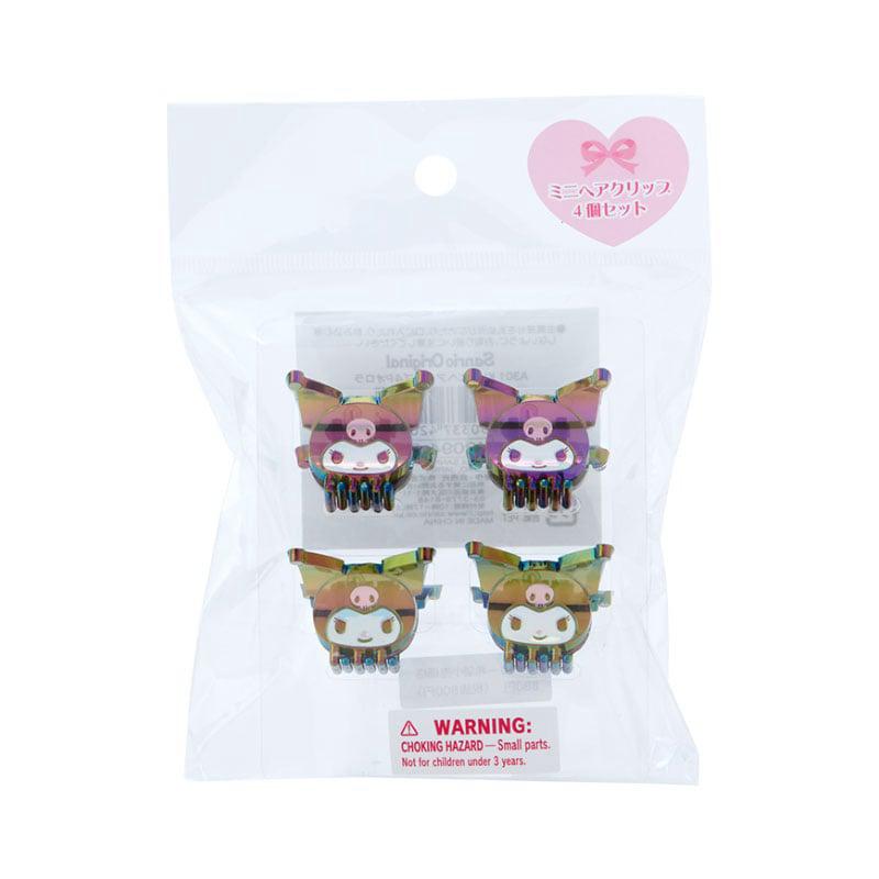 Sanrio Kuromi Iridescent Mini Hairs (Set of 4) Sanrio Characters Clip  USA |  UELKQ-8214