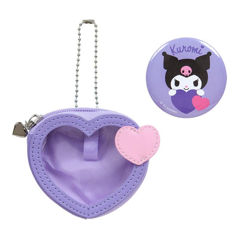 Sanrio Kuromi Mini and Pin Set (Big Heart Series) Sanrio Characters Pouch  USA |  CIPTU-0437