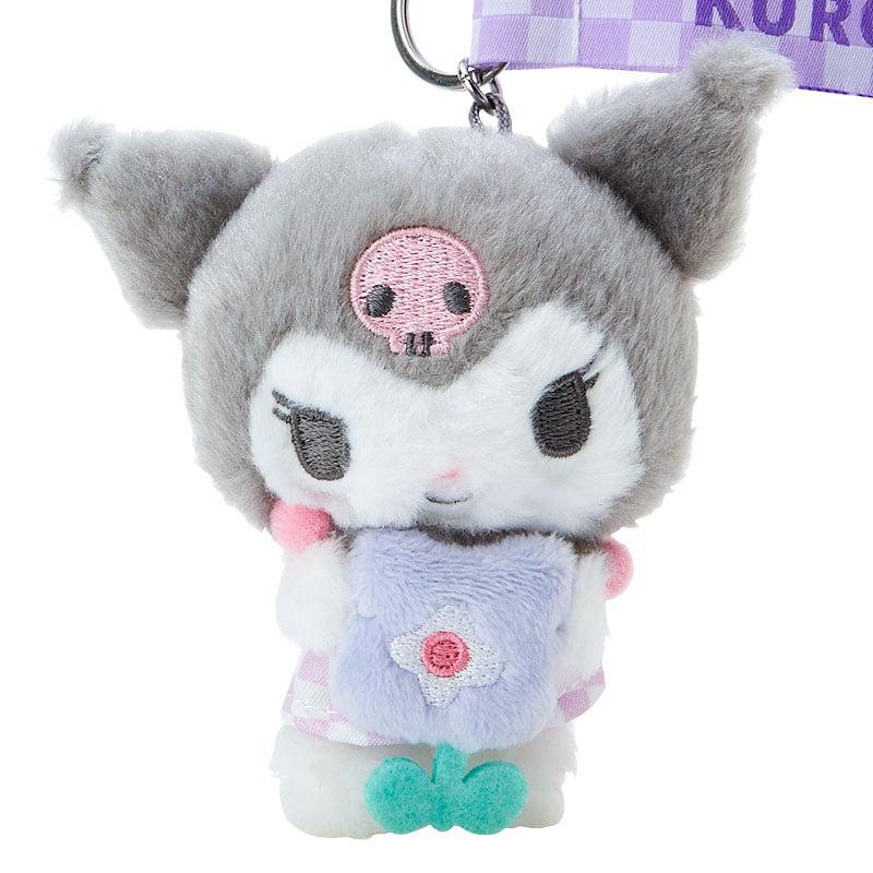 Sanrio Kuromi Plush Mascot (Pastel Check Series) Sanrio Characters Keychain  USA |  EQZKS-0896