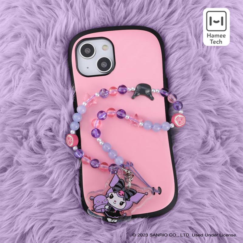 Sanrio Kuromi - Lolita Version Beaded Charm Mobile Phone Sanrio Characters Wrist Straps  USA |  EAOGC-6284