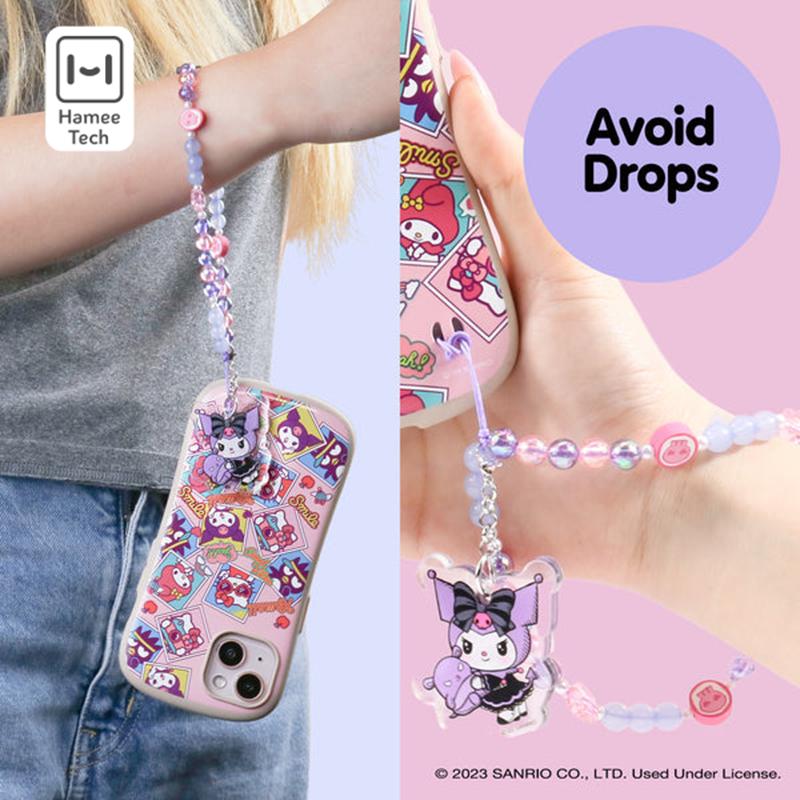 Sanrio Kuromi - Lolita Version Beaded Charm Mobile Phone Sanrio Characters Wrist Straps  USA |  EAOGC-6284