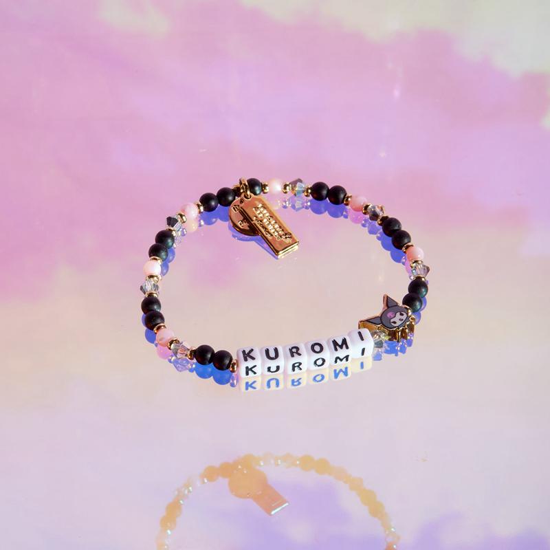 Sanrio Kuromi x Little Words Project Beaded Sanrio Characters Bracelet  USA |  YLSDI-7623