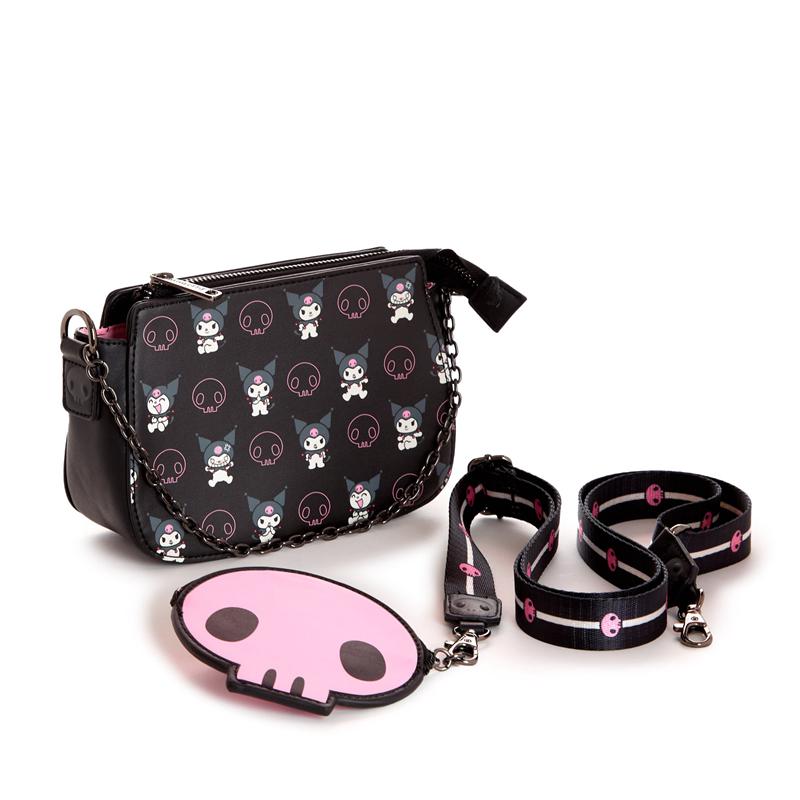 Sanrio Kuromi x Loungefly Skully Convertible With Coin Bags Crossbody Bag  USA |  NSIAW-7186