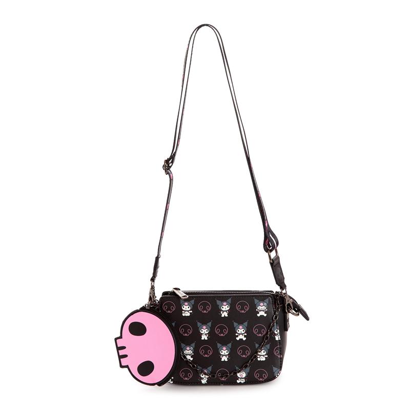 Sanrio Kuromi x Loungefly Skully Convertible With Coin Bags Crossbody Bag  USA |  NSIAW-7186