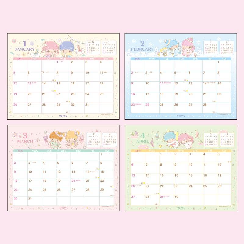 Sanrio LittleTwinStars 2025 Desk Sanrio Characters Calendar  USA |  JBEZU-6327