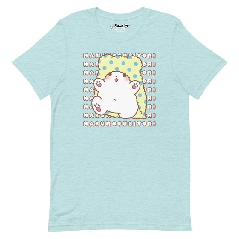 Sanrio Marumofubiyori Watashi Wa Light Blue Apparel T-Shirt  USA |  XRJOT-1734