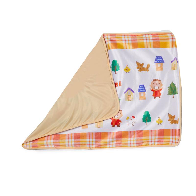 Sanrio Minna No Tabo Lap (Orange Plaid Series) Sanrio Characters Blanket  USA |  OVKWG-1476