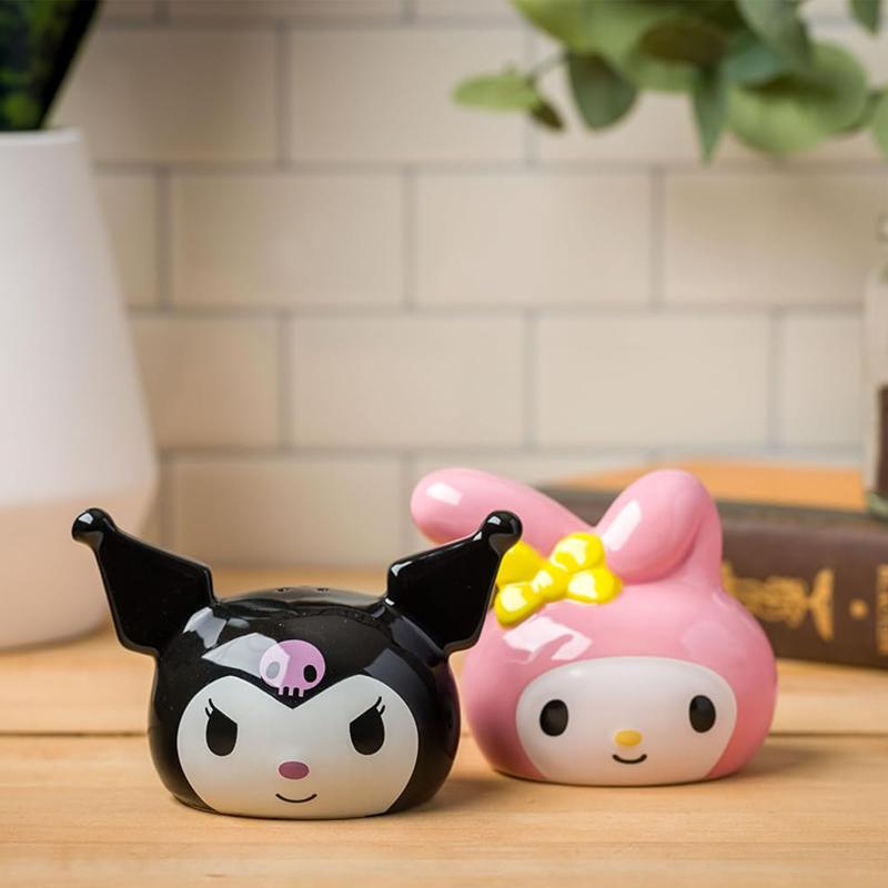 Sanrio My Melody And Kuromi Sculpted Ceramic Salt and Pepper Set Sanrio Characters Salt And Pepper Set  USA |  KCIQP-8352