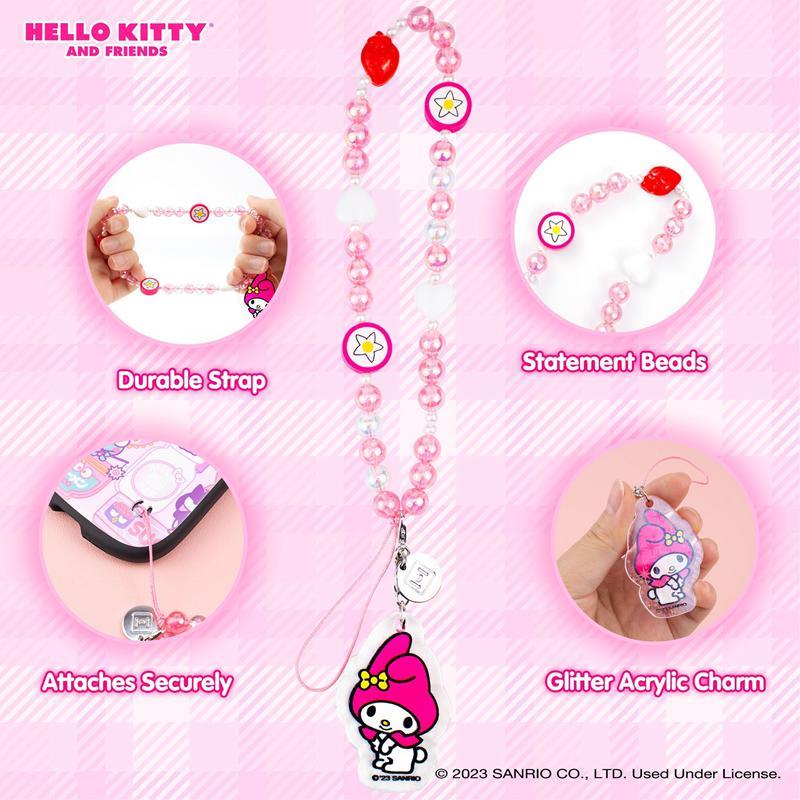 Sanrio My Melody Beaded Charm Mobile Phone Accessories Wrist Straps  USA |  PKTFS-0437