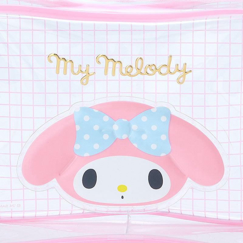 Sanrio My Melody Clear Grid Zipper Bags Pouch  USA |  DZCYW-8925