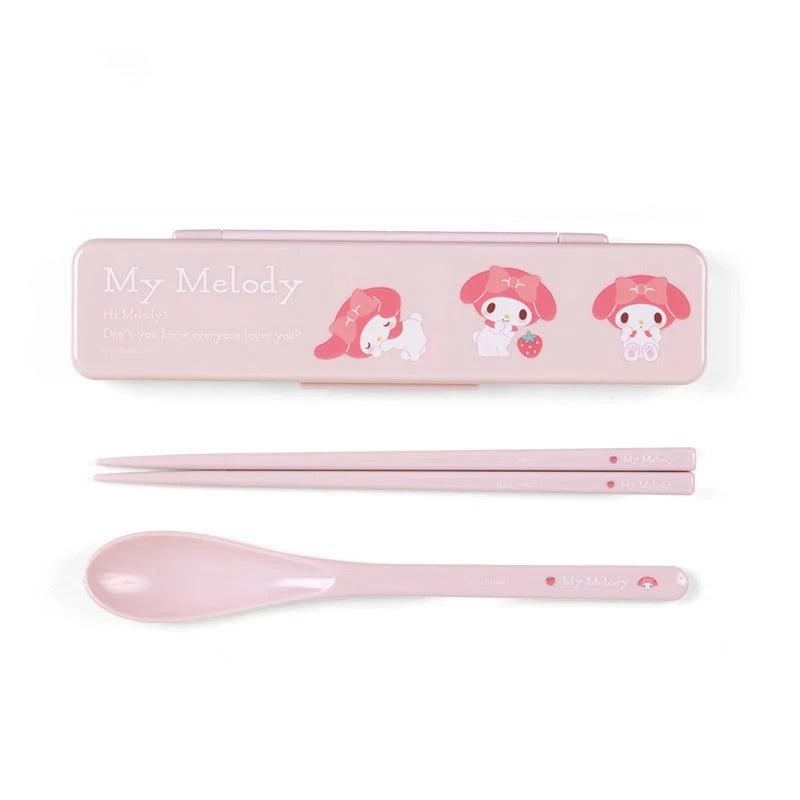 Sanrio My Melody Everyday & Spoon Set Sanrio Characters Chopsticks  USA |  ZPKCJ-6053