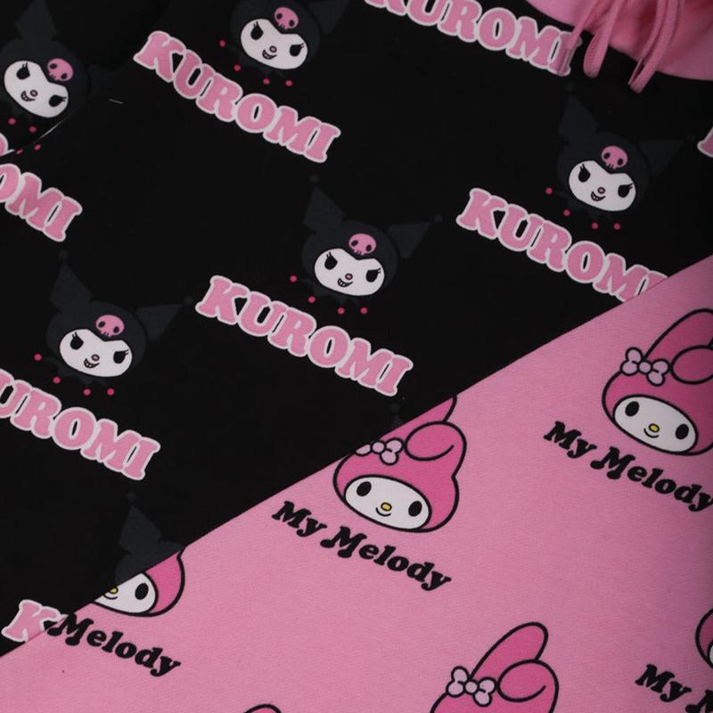 Sanrio My Melody & Kuromi x Dumbgood Pattern Split Apparel Hoodie  USA |  KUSAF-7640