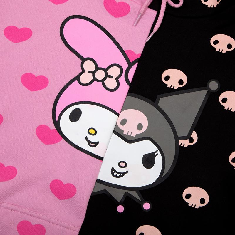 Sanrio My Melody & Kuromi x Dumbgood Split Apparel Hoodie  USA |  RZYCL-6482