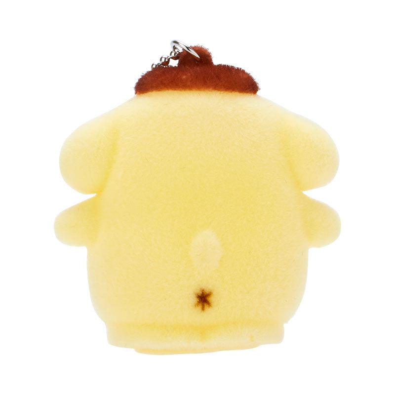 Sanrio Pompompurin Flocked Mascot Accessories Keychain  USA |  YUJDP-1940