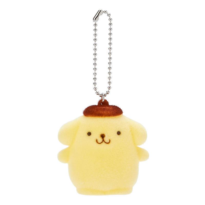 Sanrio Pompompurin Flocked Mascot Accessories Keychain  USA |  YUJDP-1940