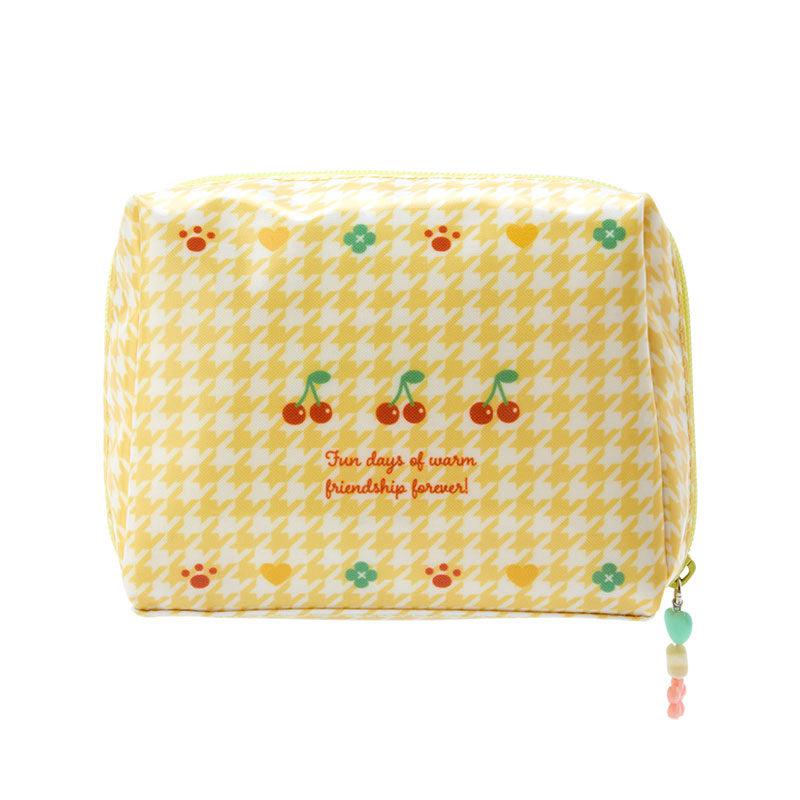 Sanrio Pompompurin Zipper (Floral Houndstooth Series) Bags Pouch  USA |  WMSQR-0836