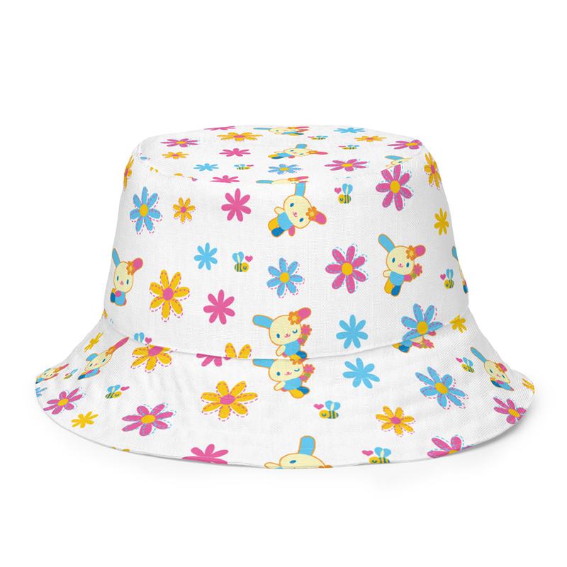 Sanrio U*SA*HA*NA Daisy Patchwork Reversible Sanrio Characters Bucket Hat  USA |  RDKNT-8435